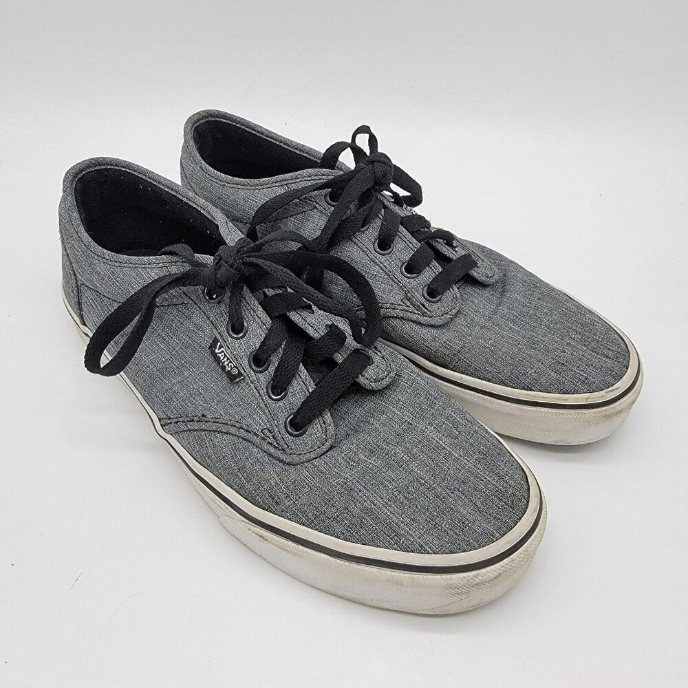 Vans Sneakers Off The Wall Men's Sz 8.5 Black Low Top‎ Skate Shoes Lace Up